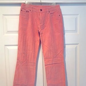 Garnet Hill pink corduroy pants.